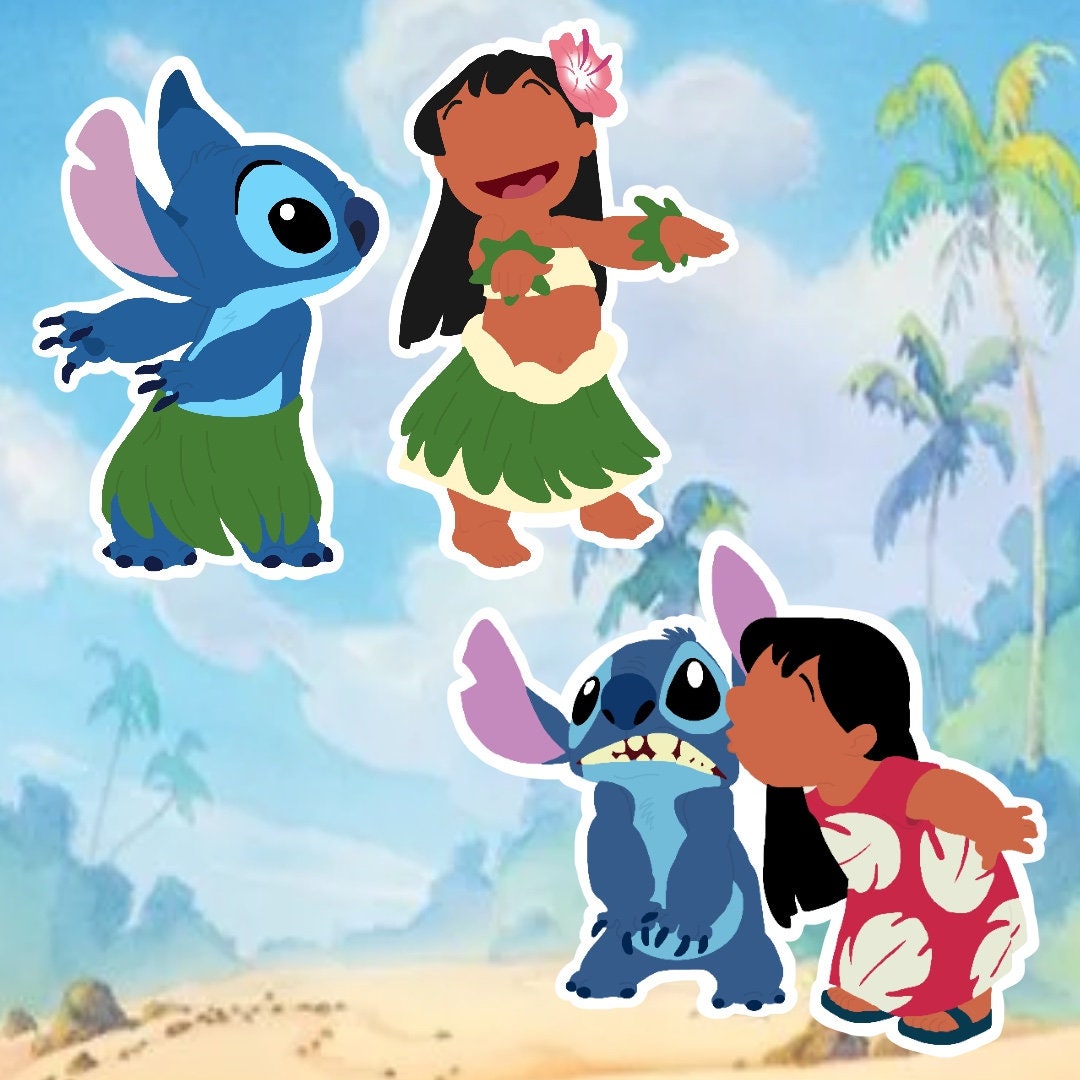 really cute of lilo and stitch HELLO Sticker for Sale by WEShop23