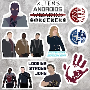 The Falcon and the Winter Soldier Vinyl Stickers - TFATWS