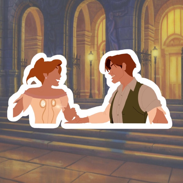 Anastasia & Dimitri Vinyl Sticker - Version 1