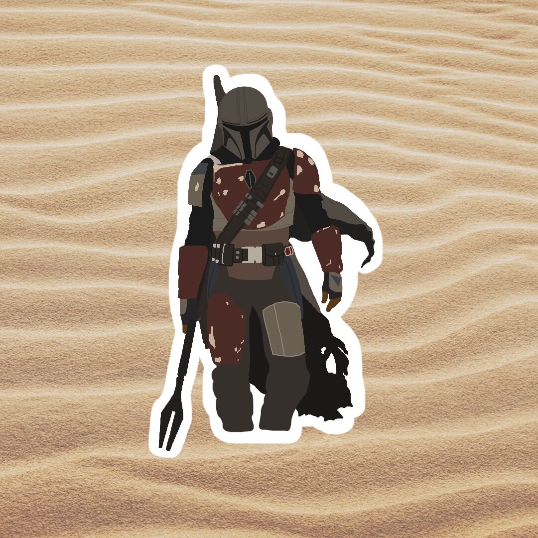 Mandalorian Computer Sticker The Mandalorian Vinyl Stickers - Etsy
