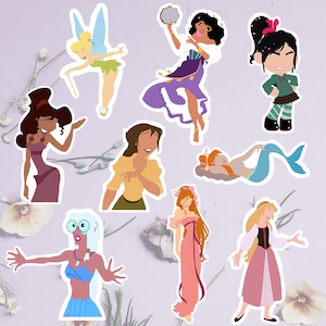 Niet-officiële vinylstickers Disney-prinsessen