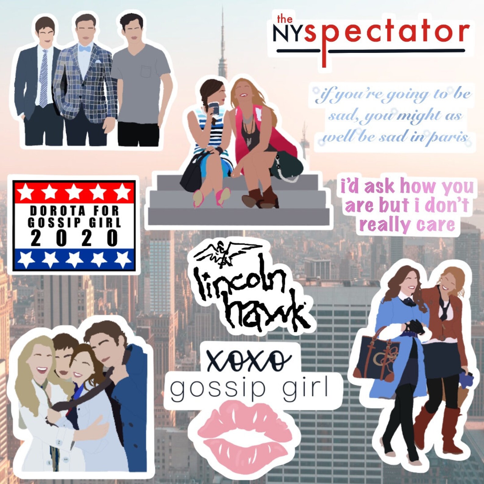 Gossip Girl Vinyl Stickers Etsy