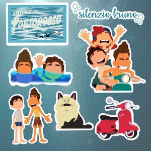 Luca Chibi Stickers Luca Paguro Alberto Scorfano Giulia 