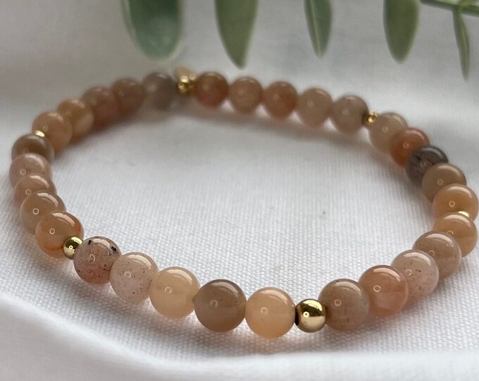 Sunstone Luck & Good Fortune Gemstone Energy Bracelet