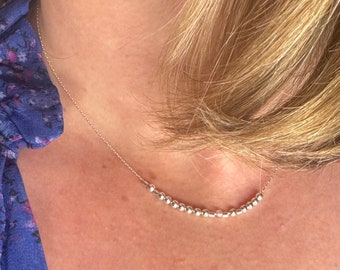 Personalised Morse Code Necklace, Silver Message Necklace, Secret Message Jewellery, Gift for her