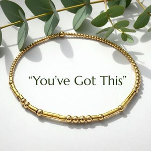 Gold Filled Morse Code Bracelet: Hidden “You’ve Got This” Encouragement Gift