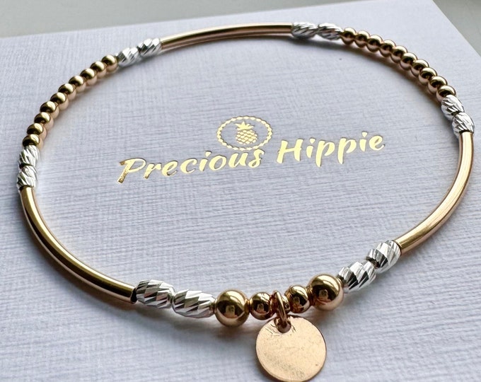 Mixed Metal Boho Bangle