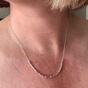 Morse Code Necklace with personalised message, unique jewellery gift for her