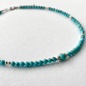 Turquoise Choker, Handmade Natural Turquoise Necklace image 3