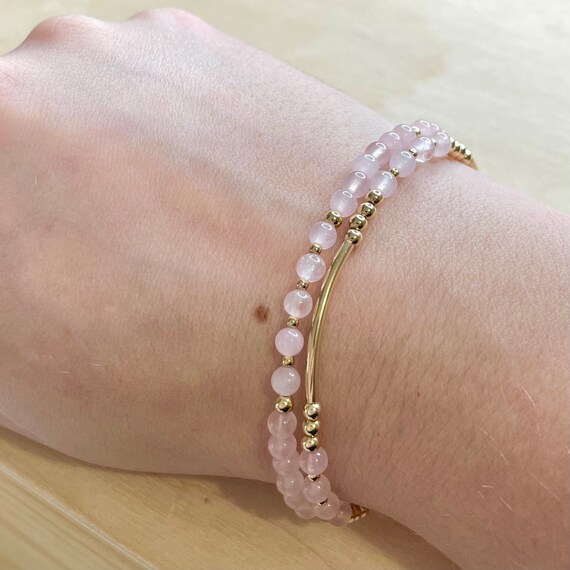 Dainty Pink Bracelet Stack Dainty Pink Bracelet Stack
