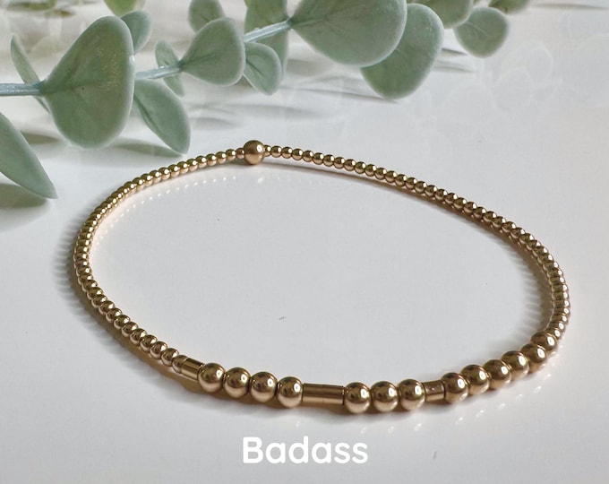 Empowerment Morse Code Bracelet – Dainty 'Badass' Design
