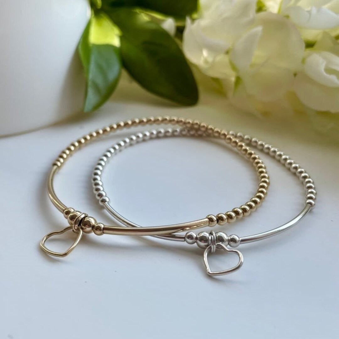 925 Pulsera De Plata Esterlina Para Mujer Apilable 1/2/3 Conjunto De Correas 3MM De Espesor Diámetro 60MM /6MM /68MM Joyería Regalo, Diamètre 68MM, Plata De Ley