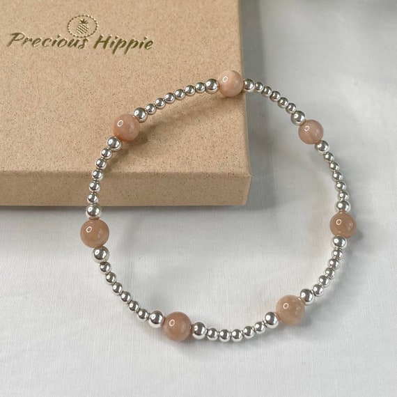 Braccialetto di perline di pietra preziosa SUNSTONE