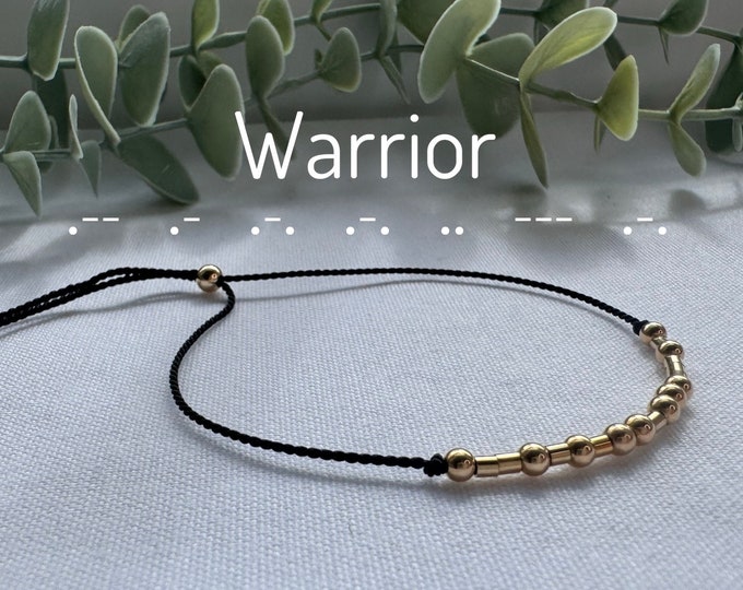 Hidden Strength Morse Code Bracelet, Empowering Women's Jewellery Gift, Secret message friendship bracelet