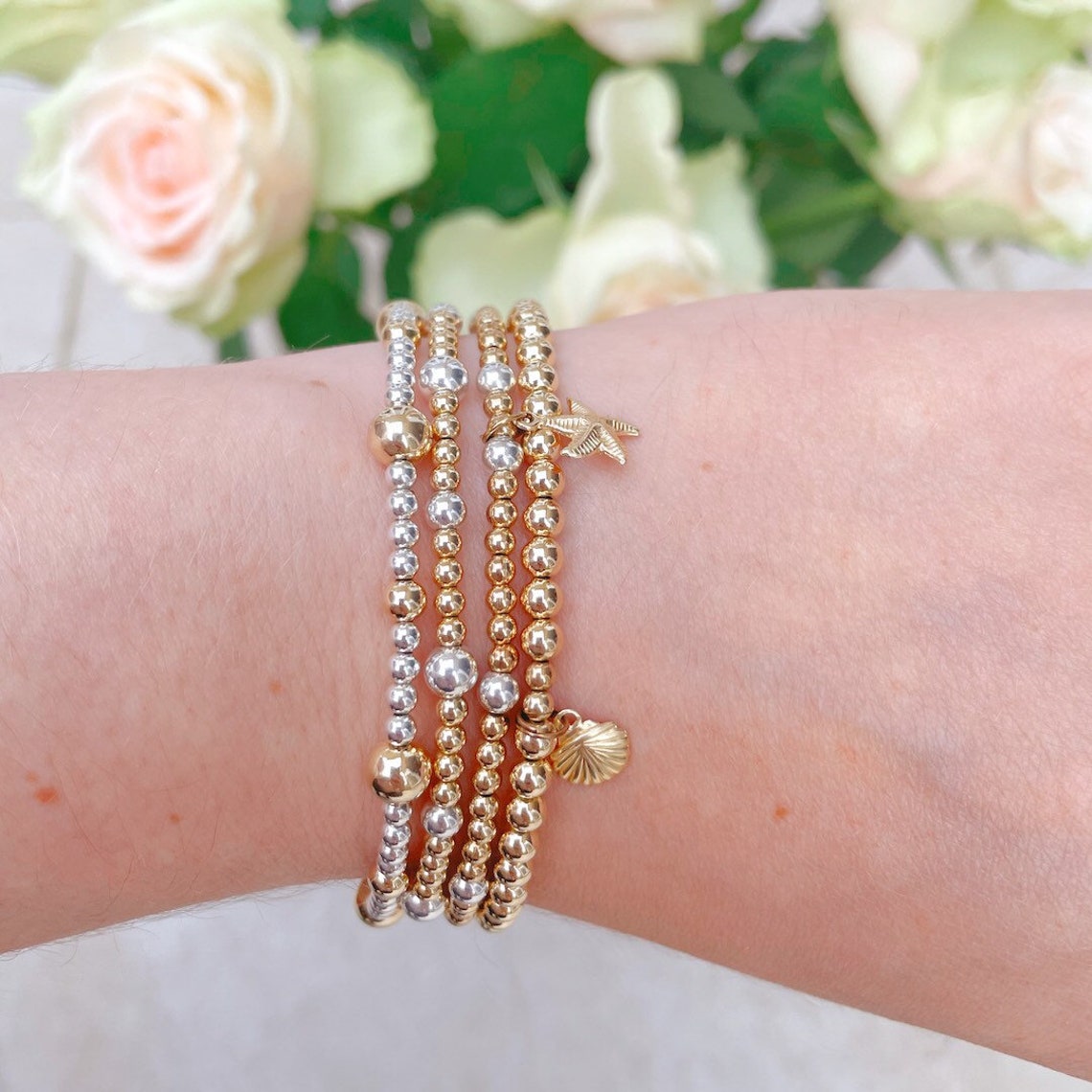 Strand Vibes Armband Stapel Boho Schmuck Ozean Schmuck Gold Etsy