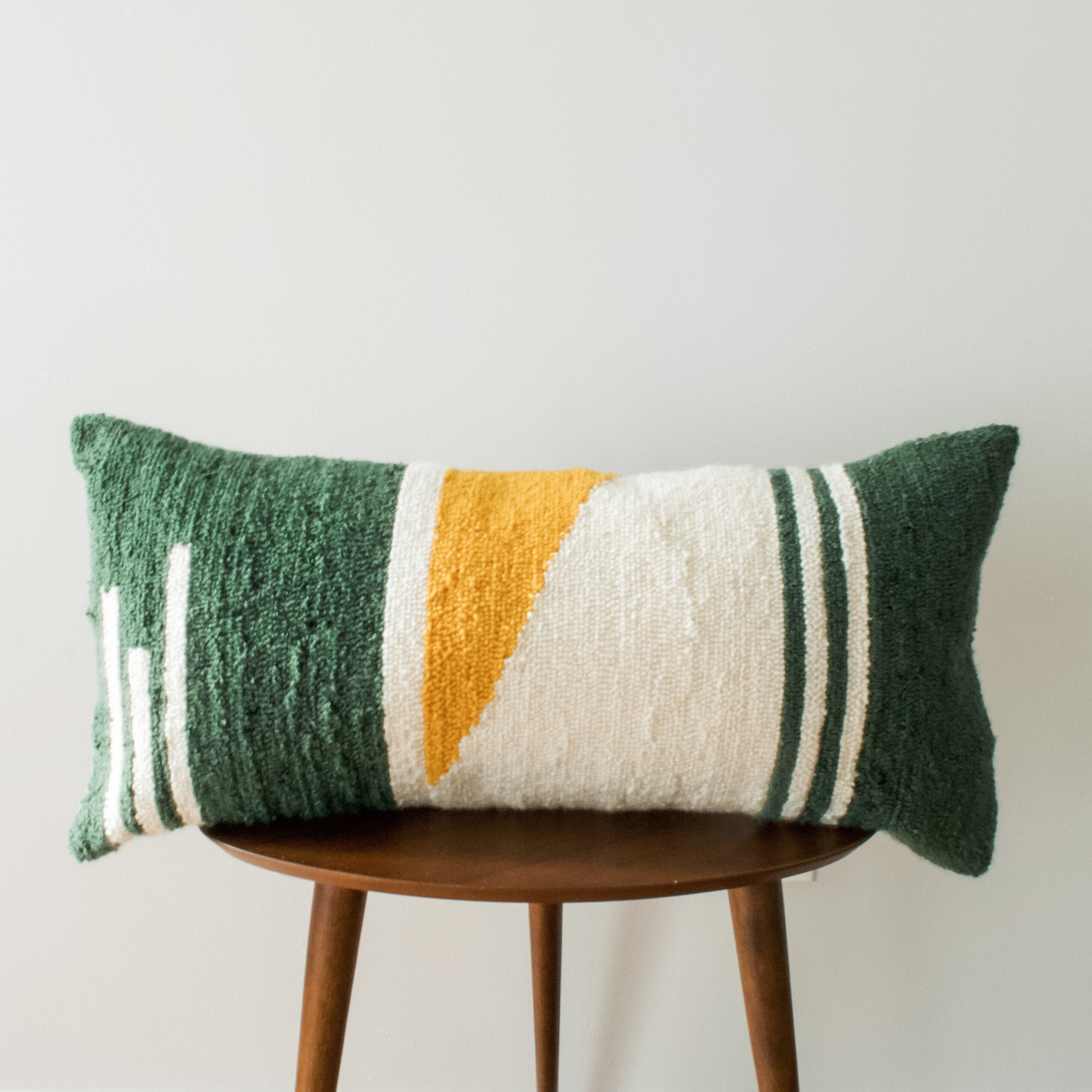  Color Blocks Lumbar Pillow Cover with Elastic Band