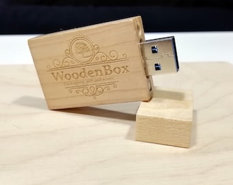 Wooden Usb Pendrive - 32 Gb Usb 3.0 Pendrive in legno con incisione laser