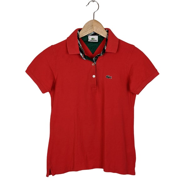 Polo Lacoste Vintage S | Polo rétro vintage des années 90 unicolore | T-shirt chemise vintage | Look sportswear rétro été printemps