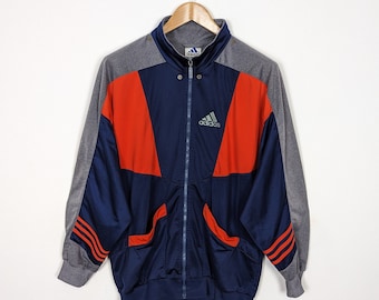 Vintage adidas jacket M unisex | 00s Retro Vintage 3-Stripes Track Jacket | Vintage sports jacket | Retro tracksuit windbreaker