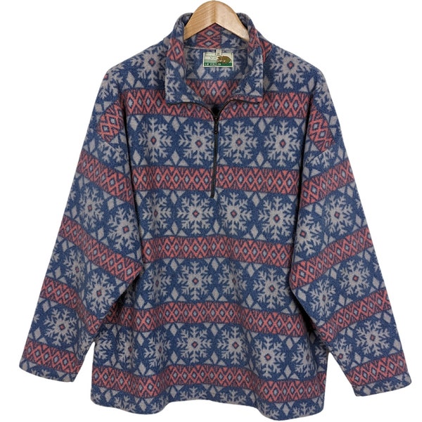 Vintage Fleece Pullover XXL Unisex | 90s Retro Fleece Sweater Oversize | Vintage Sweatshirt | Vintage Pulli Herbst Winter | Windbreaker