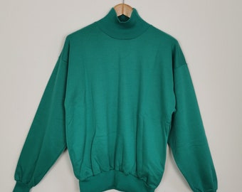 Vintage Sweatshirt L Unisex | 80s Retro Vintage Pullover Oversize | Sportswear Sweater | Vintage Turtleneck Sweater | Spring Autumn Look