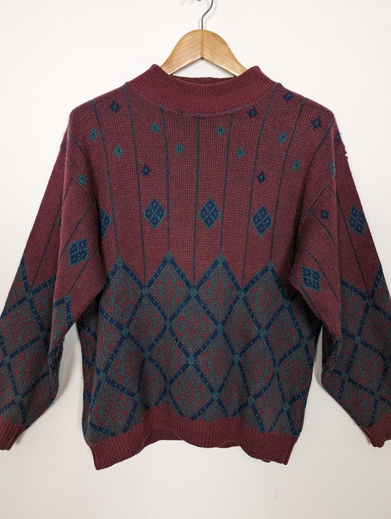 Vintage Sweater Knit M Unisex | 90s Retro Vintage… - image 3