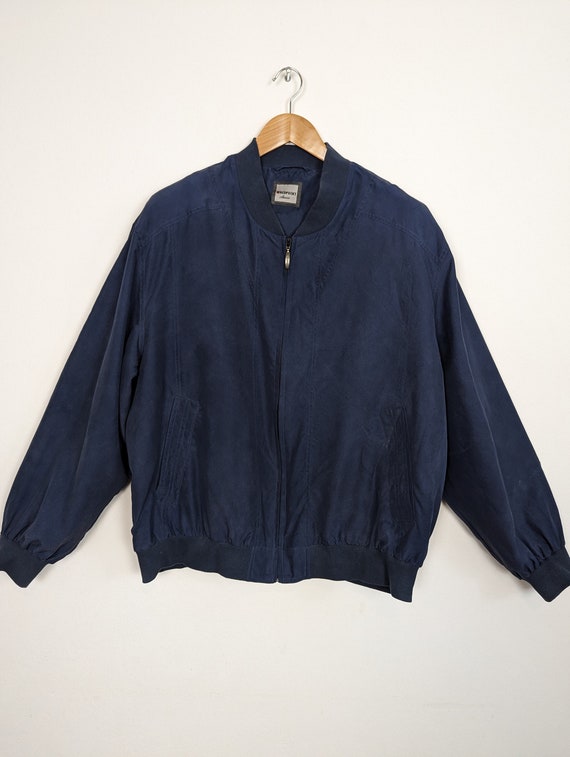 Vintage silk blouson XL unisex | 80s retro vintag… - image 3