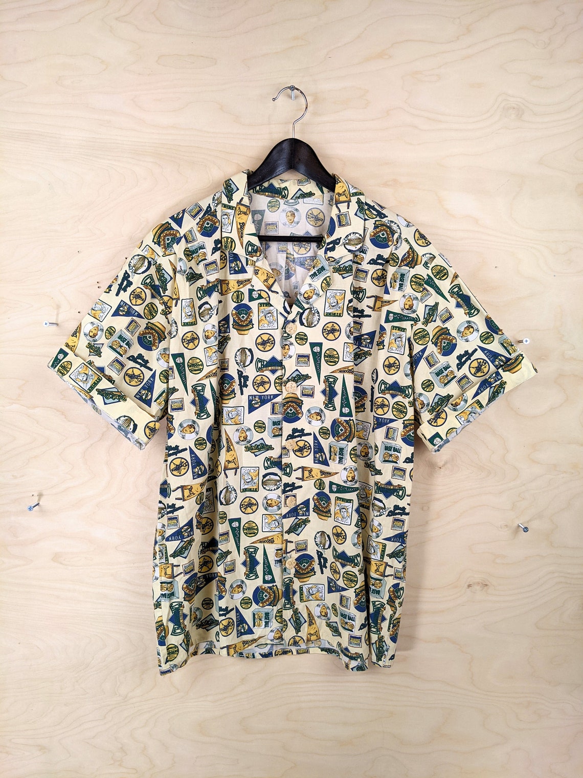Vintage Shirt Crazy Pattern Vintage Shirt Size LXL Shirt with Etsy