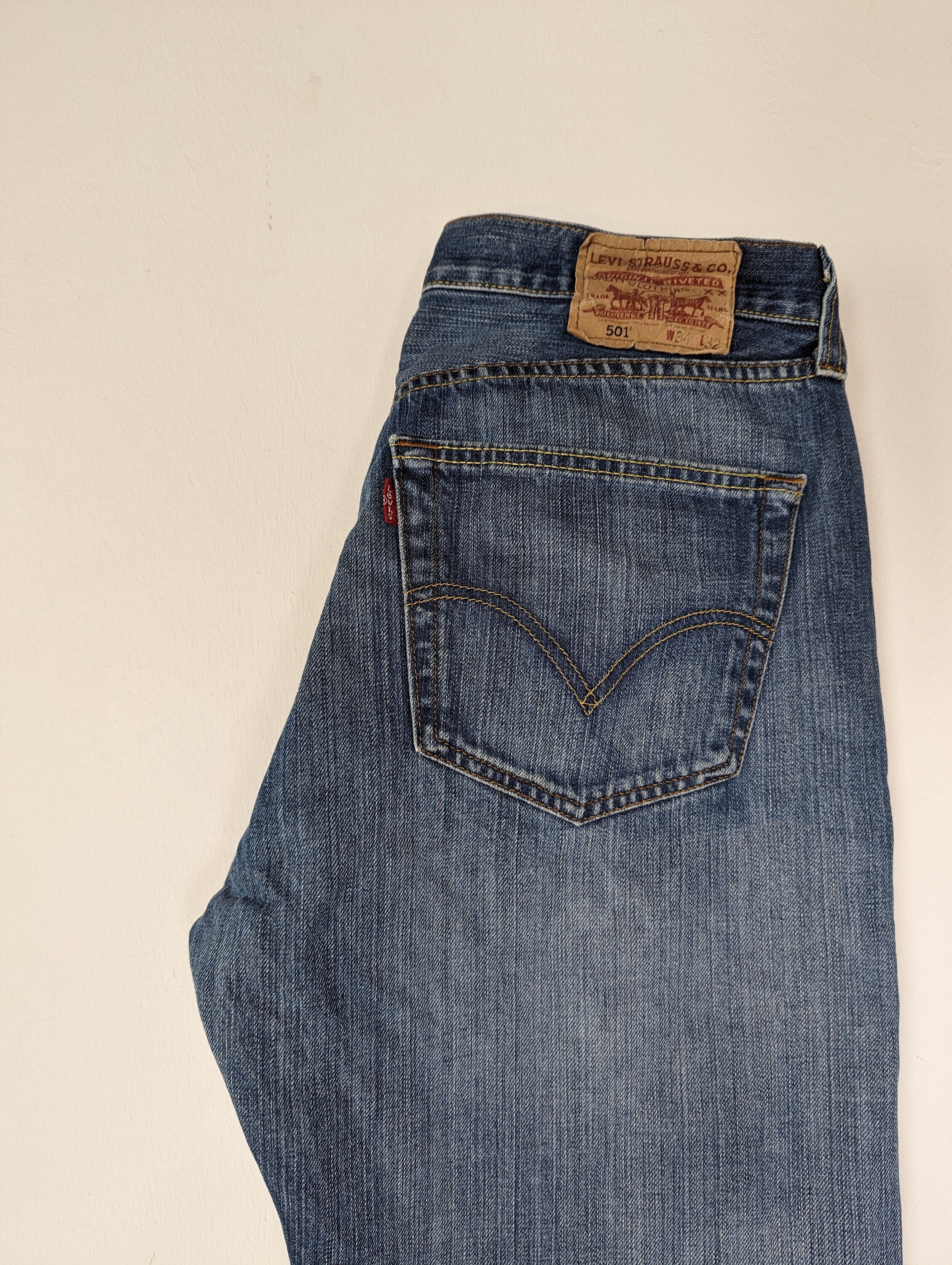 Levi's 501 USA製 W34 L32 Levi's 501 Original size W34 L32 Men's Blue Straight Leg