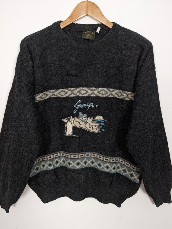 Vintage Sweater Knit L Unisex | 90s Retro Vintage… - image 3
