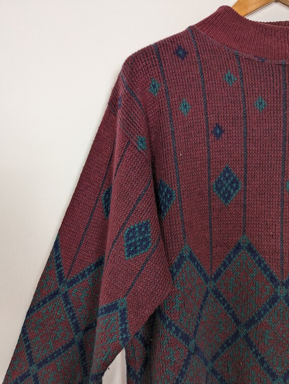 Vintage Sweater Knit M Unisex | 90s Retro Vintage… - image 5