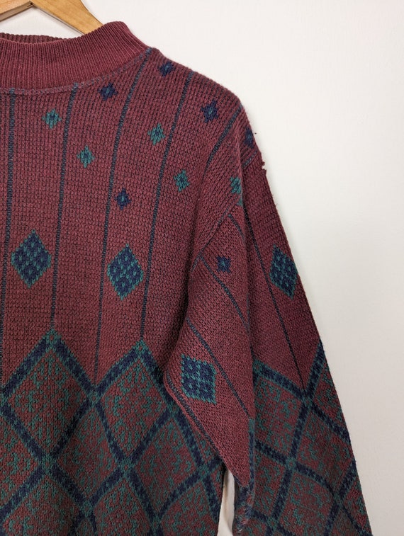Vintage Sweater Knit M Unisex | 90s Retro Vintage… - image 7