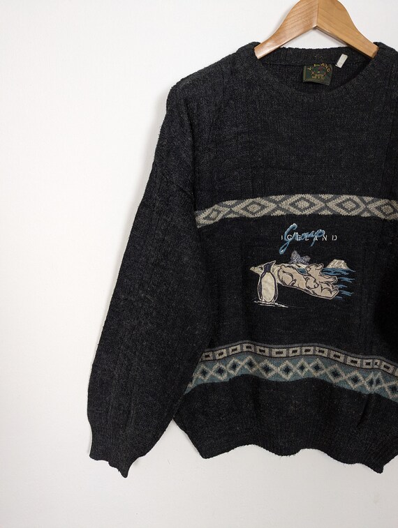 Vintage Sweater Knit L Unisex | 90s Retro Vintage… - image 2
