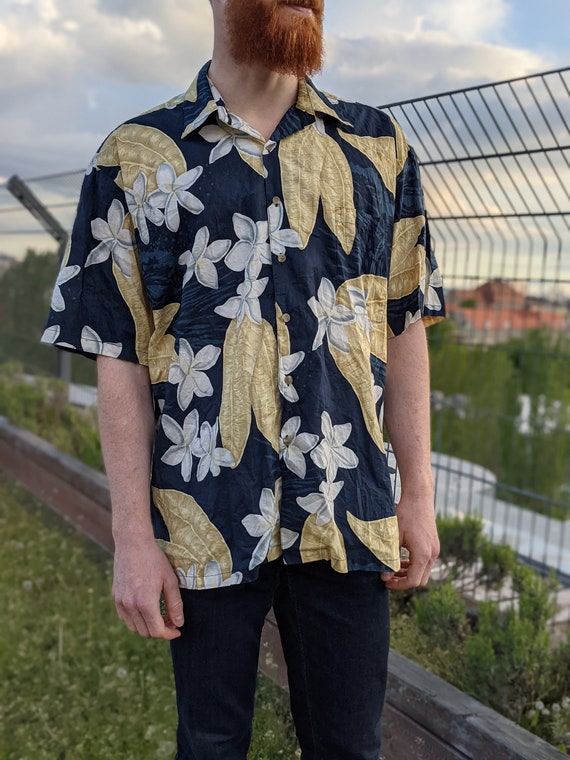 80s Vintage Kahala Shirt Dark Blue 