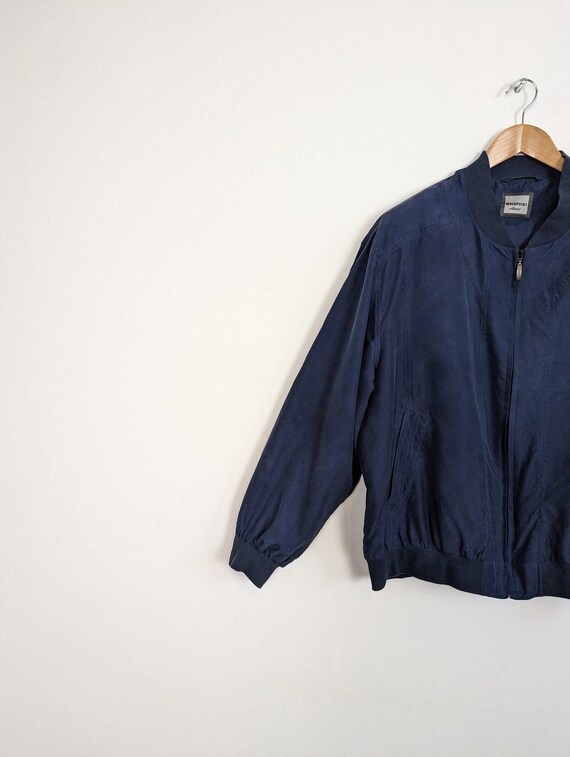 Vintage silk blouson XL unisex | 80s retro vintag… - image 2