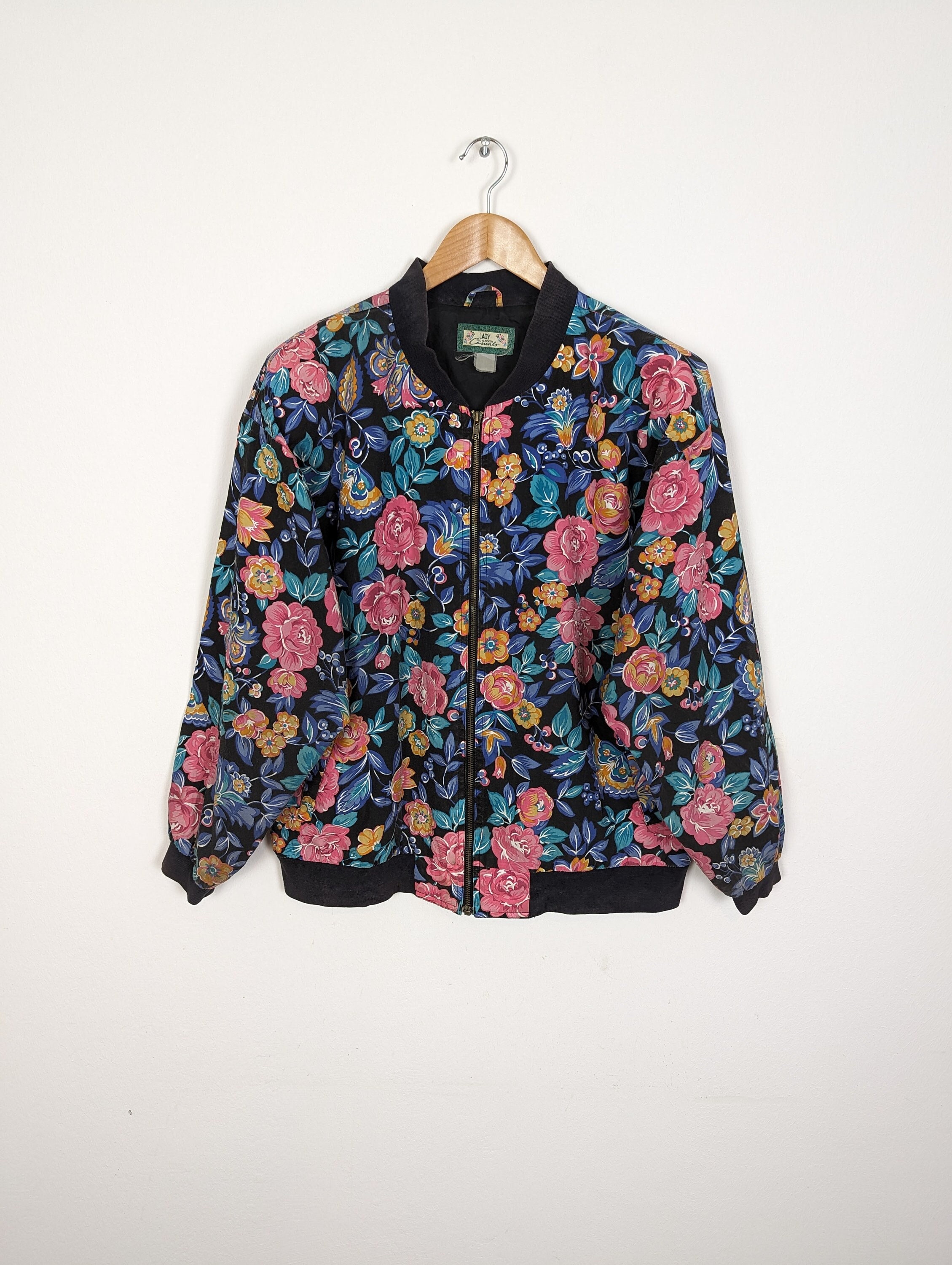 Vintage Blouson L Unisex 80s Retro Vintage Bomber Jacket Vintage Blouson L Unisex 80s Retro Vintage Bomber Jacket