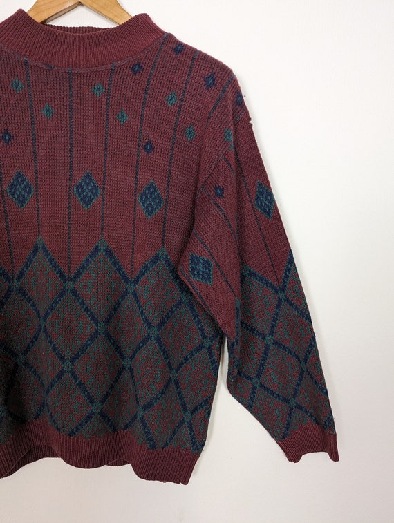 Vintage Sweater Knit M Unisex | 90s Retro Vintage… - image 4