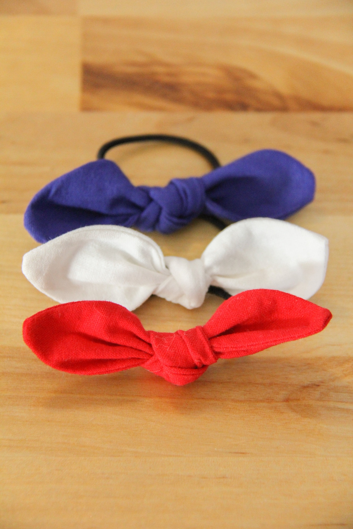 Toddler Girl Hair Tie Set, Hair Tie Bows, Girl Hair Accessories, Red