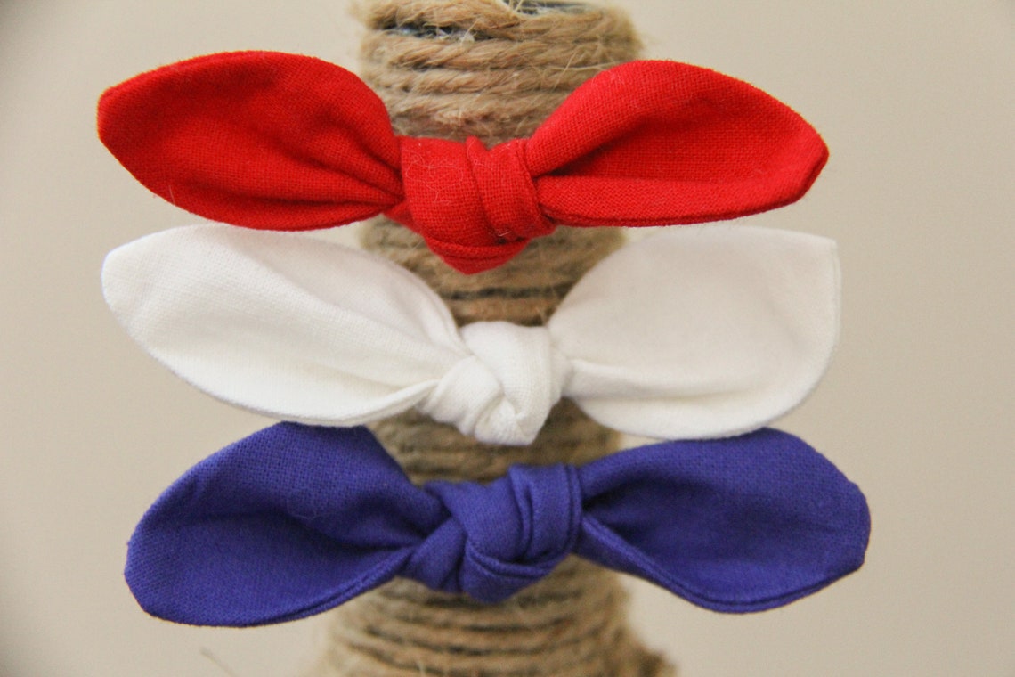 Toddler Girl Hair Tie Set, Hair Tie Bows, Girl Hair Accessories, Red