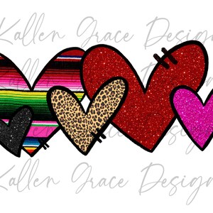 Valentines Day Hearts Sublimation Digital Download