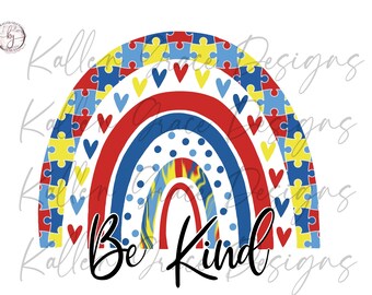Autism Awareness Rainbow Digital Download