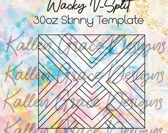 30oz Wacky V-Split Tumbler Template