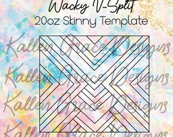 20oz Wacky V-Split Tumbler Template
