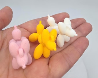 Dog Balloon Sculpture Set 3D Printed, Pop Art Home Desk Modern Decor, Dog Mom Dad Lovers Gift