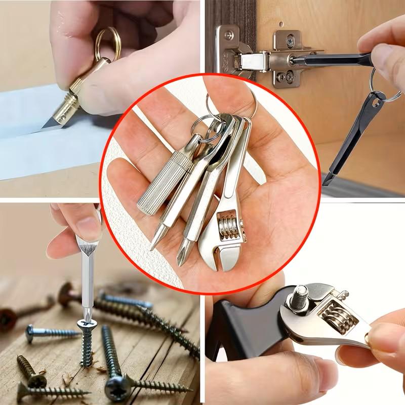 Mini Tools Merch Mini EDC Tool Set Keychain, Pocket Multitool Kit, Tiny Screwdriver ...