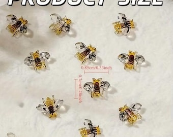 Tiny Bees or Turtles 20Set, Bee Lover Gift, Turtle Nail Art, Fairy Garden, Phone Decor, Scrapbook Charm