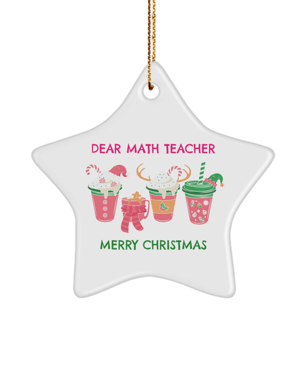 Math Teacher Ornament Mathe Teacher Tree Ornament Math Etsy