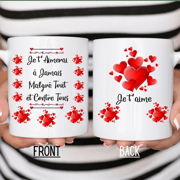 Cadeau De Saint-Valentin Pour Elle Ou Lui en Français Je T'aimerai Pour Toujours Cadeau Pour Femmes Hommes Je T'aime Cadeau Pour Elle Lui