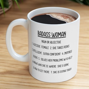 Badass Woman Definition Mug: Empowering Feminist Gift