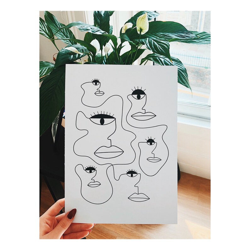 A4 High Quality Minimalist Art Print Made With Recycled Paper Etsy